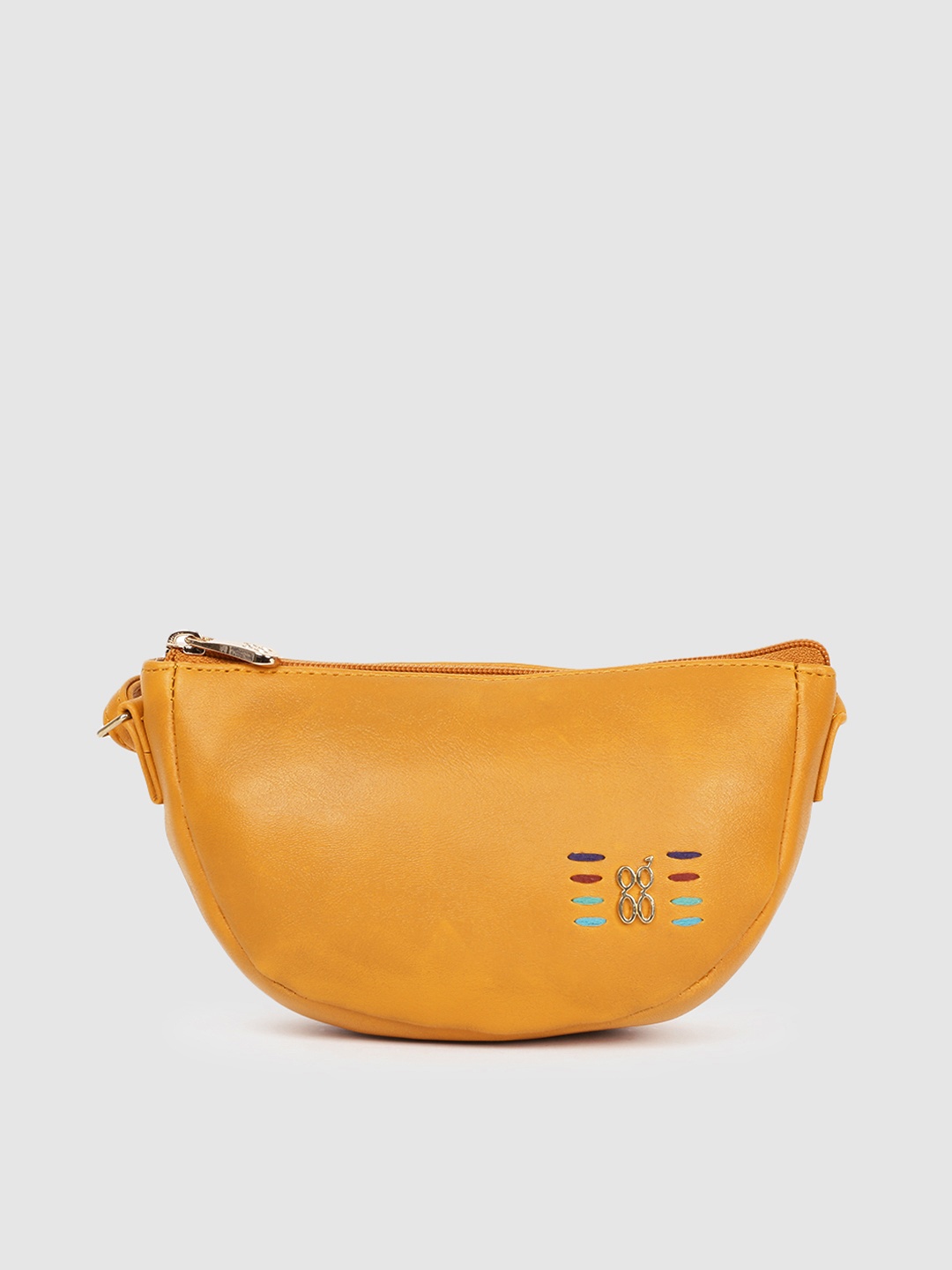 

Baggit Yellow Half Moon Sling Bag