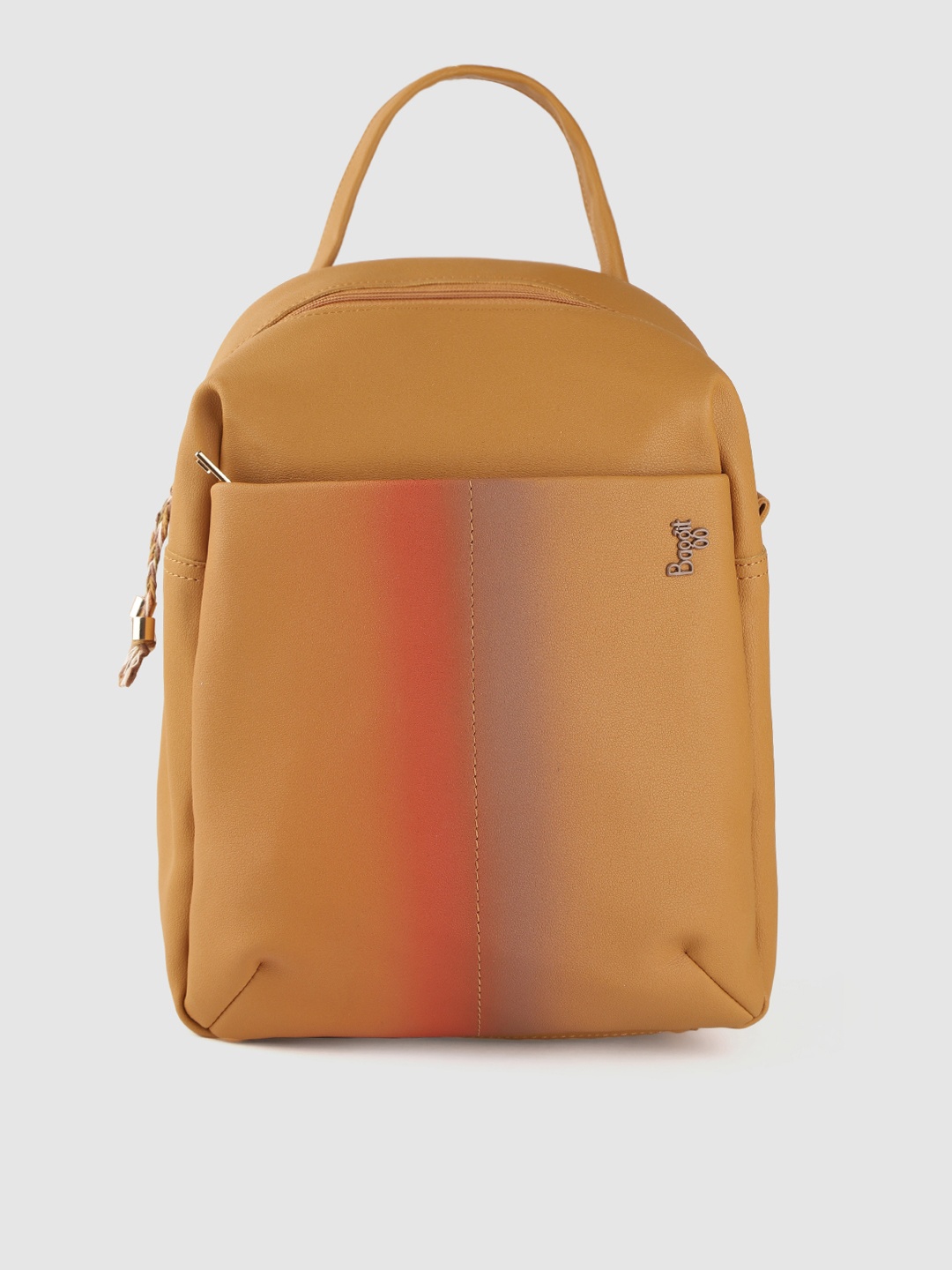 

Baggit Women Mustard Yellow & Pink Ombre Effect Backpack