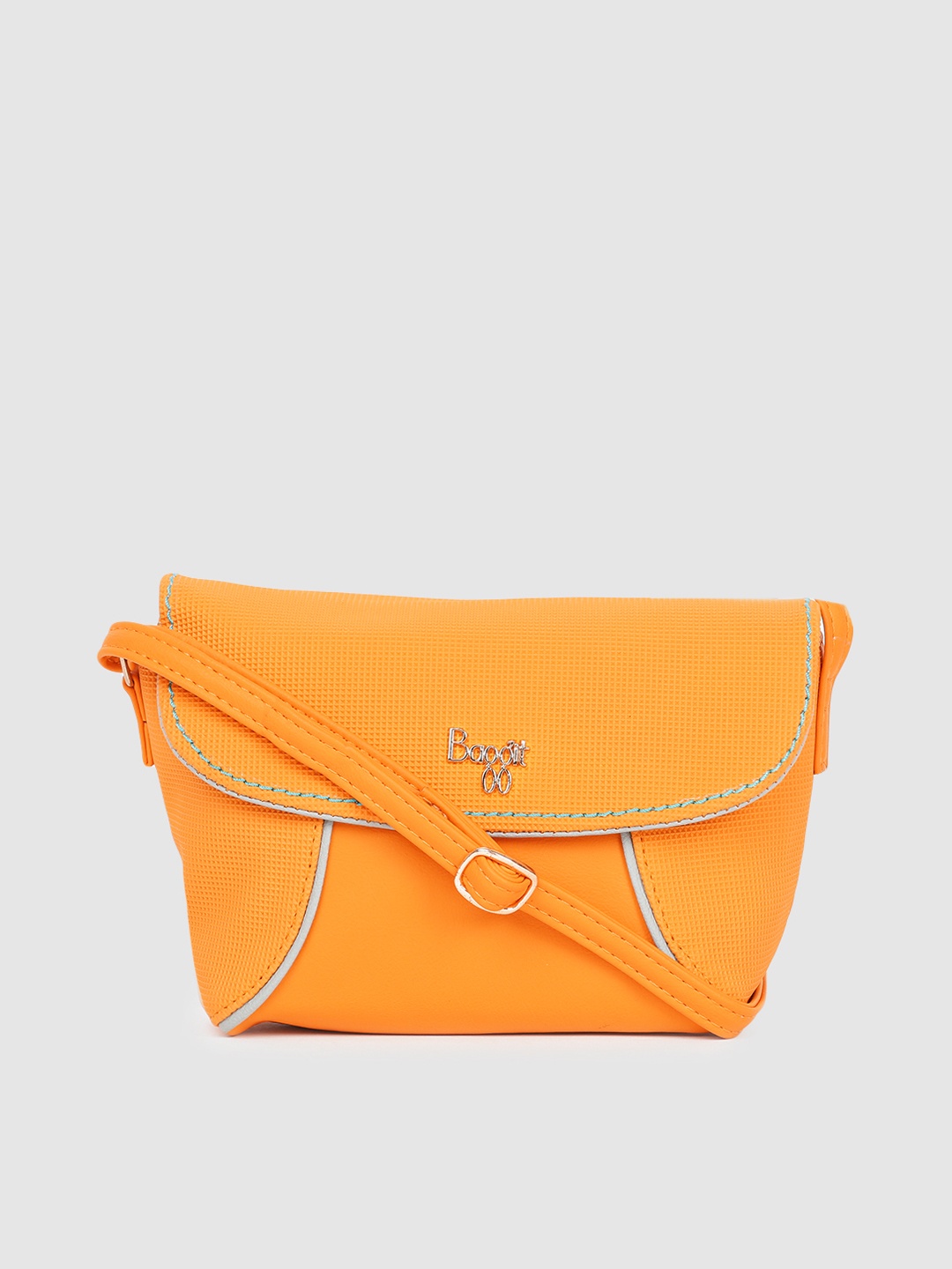 

Baggit Yellow Textured Structured Sling Bag