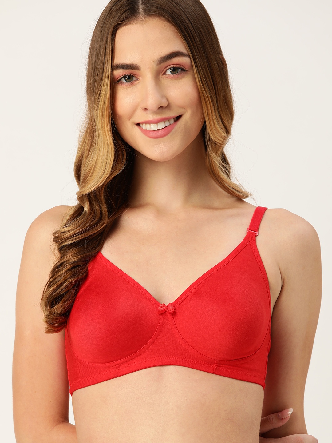 

DressBerry Red Solid Everyday Bra