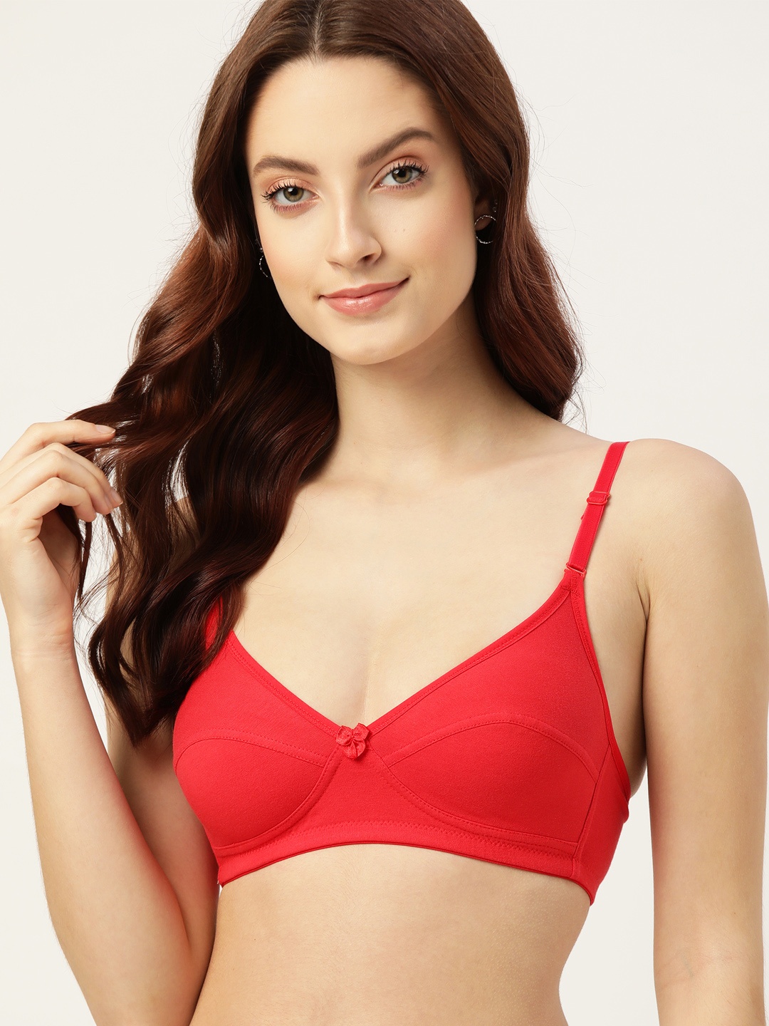 

DressBerry Red Solid Everyday Bra