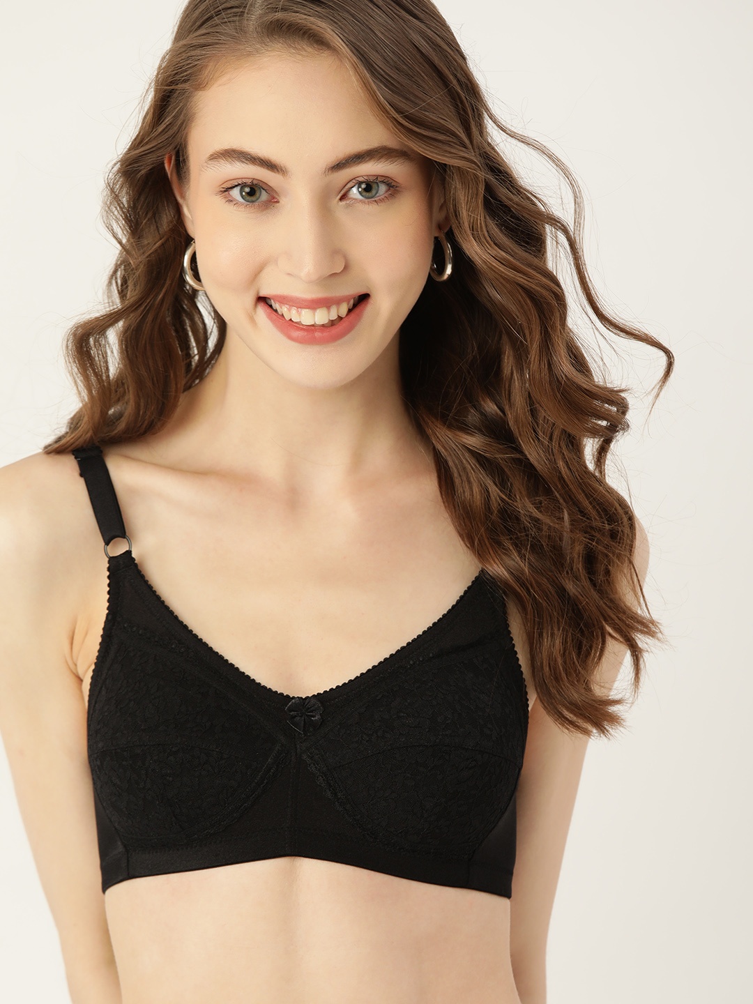 

DressBerry Black Lace Everyday Bra - Medium Coverage
