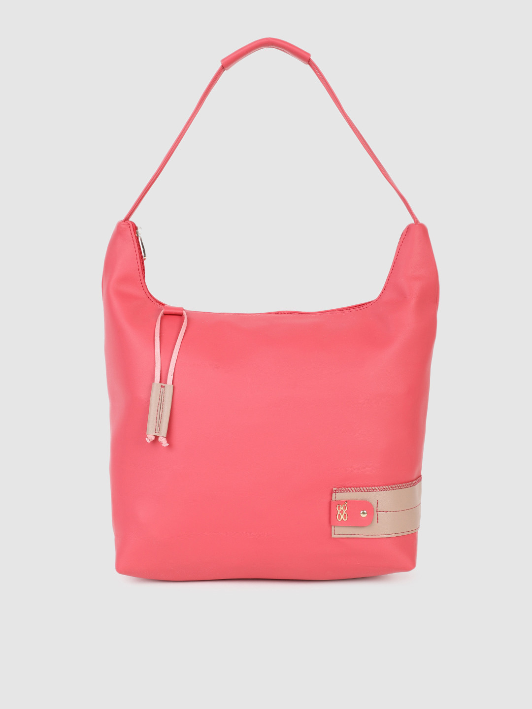 

Baggit Pink Solid Hobo Bag