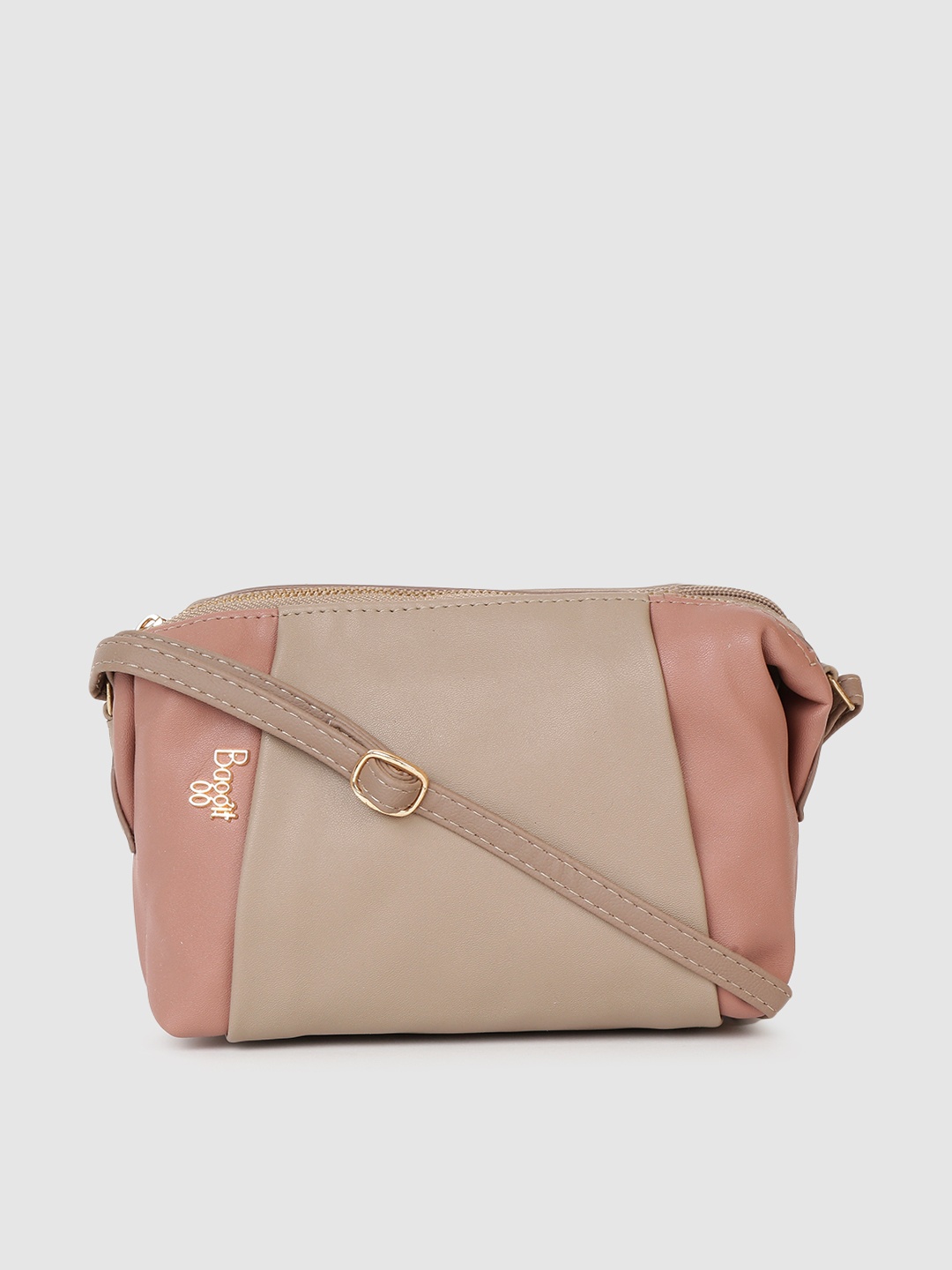 

Baggit Beige & Pink Colourblocked Sling Bag