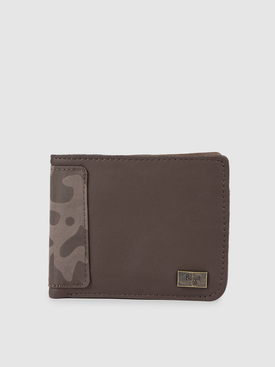 

Baggit Men Brown Camouflage Printed Two Fold Wallet