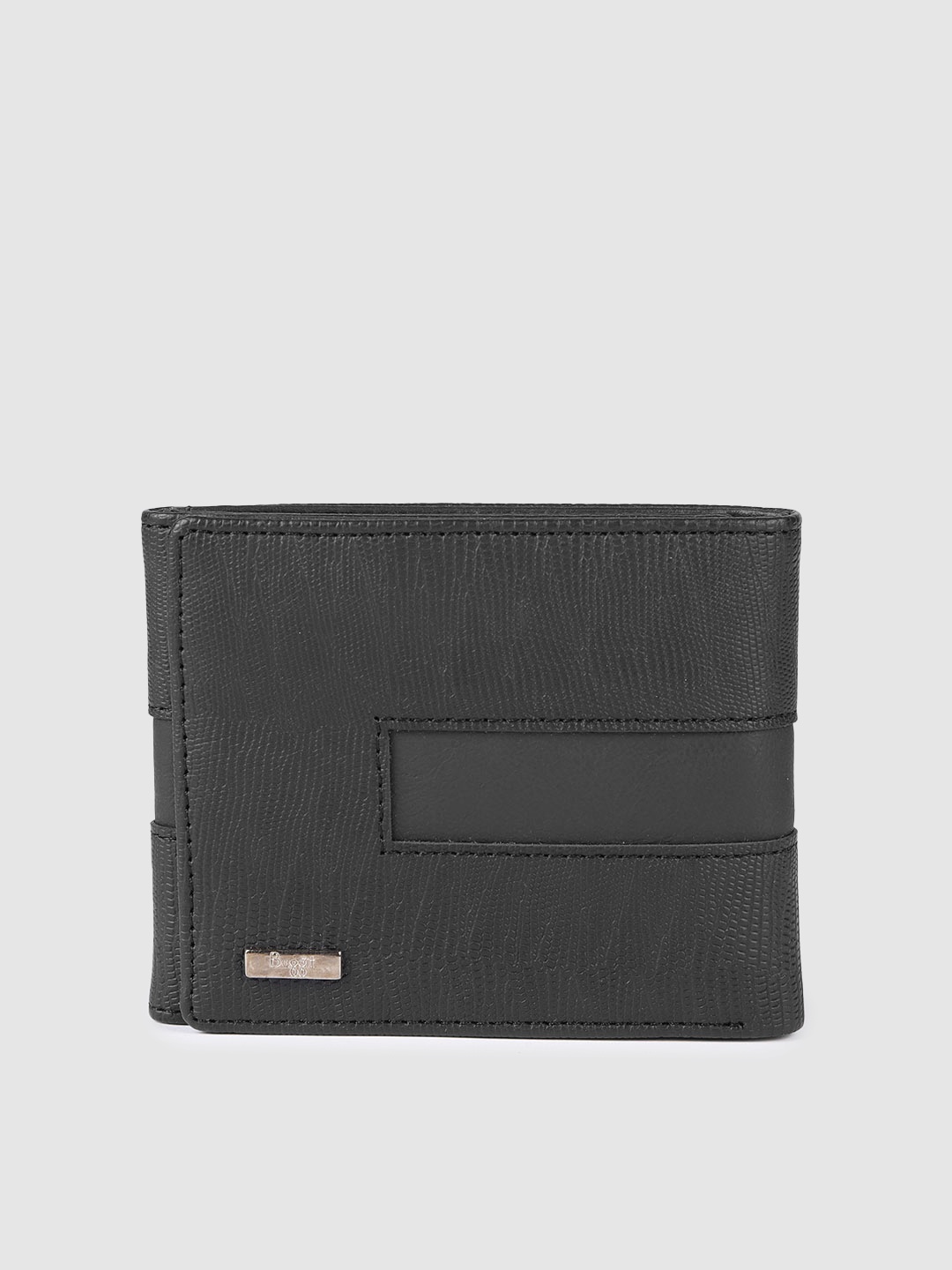 

Baggit Men Black Solid Three Fold Wallet
