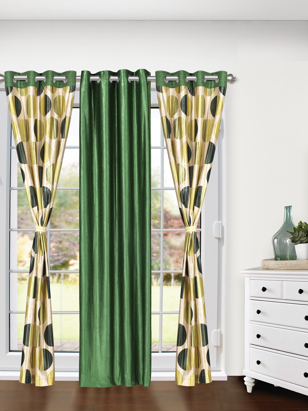 

Cortina Set of 3 Door Curtains, Beige