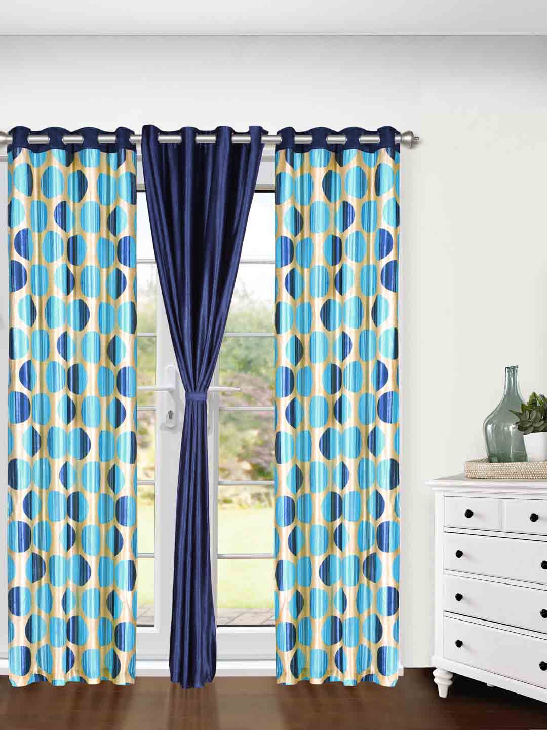 

Cortina Set of 3 Blue Long Door Curtains
