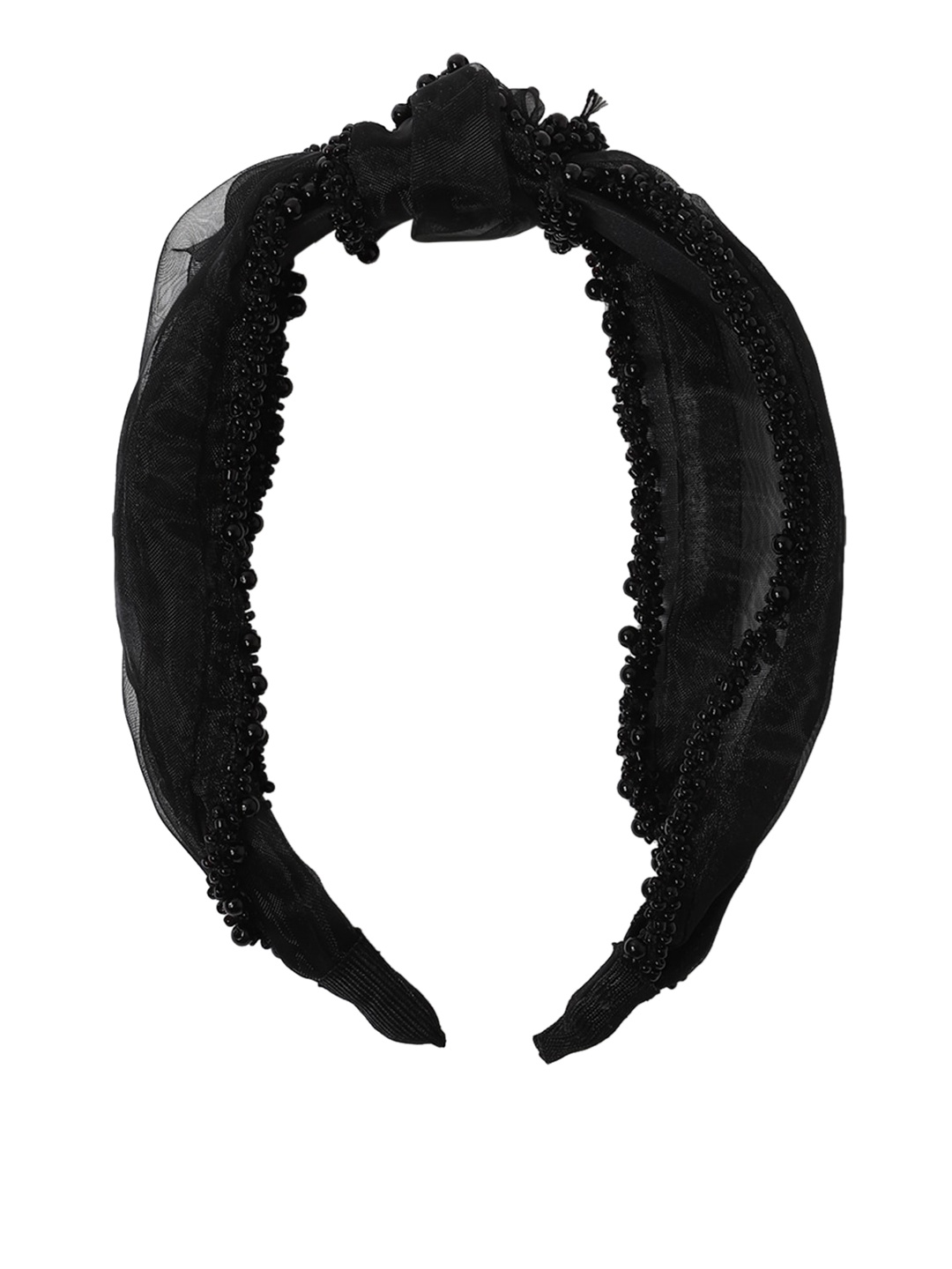 

FOREVER 21 Women Black Embellished Hairband