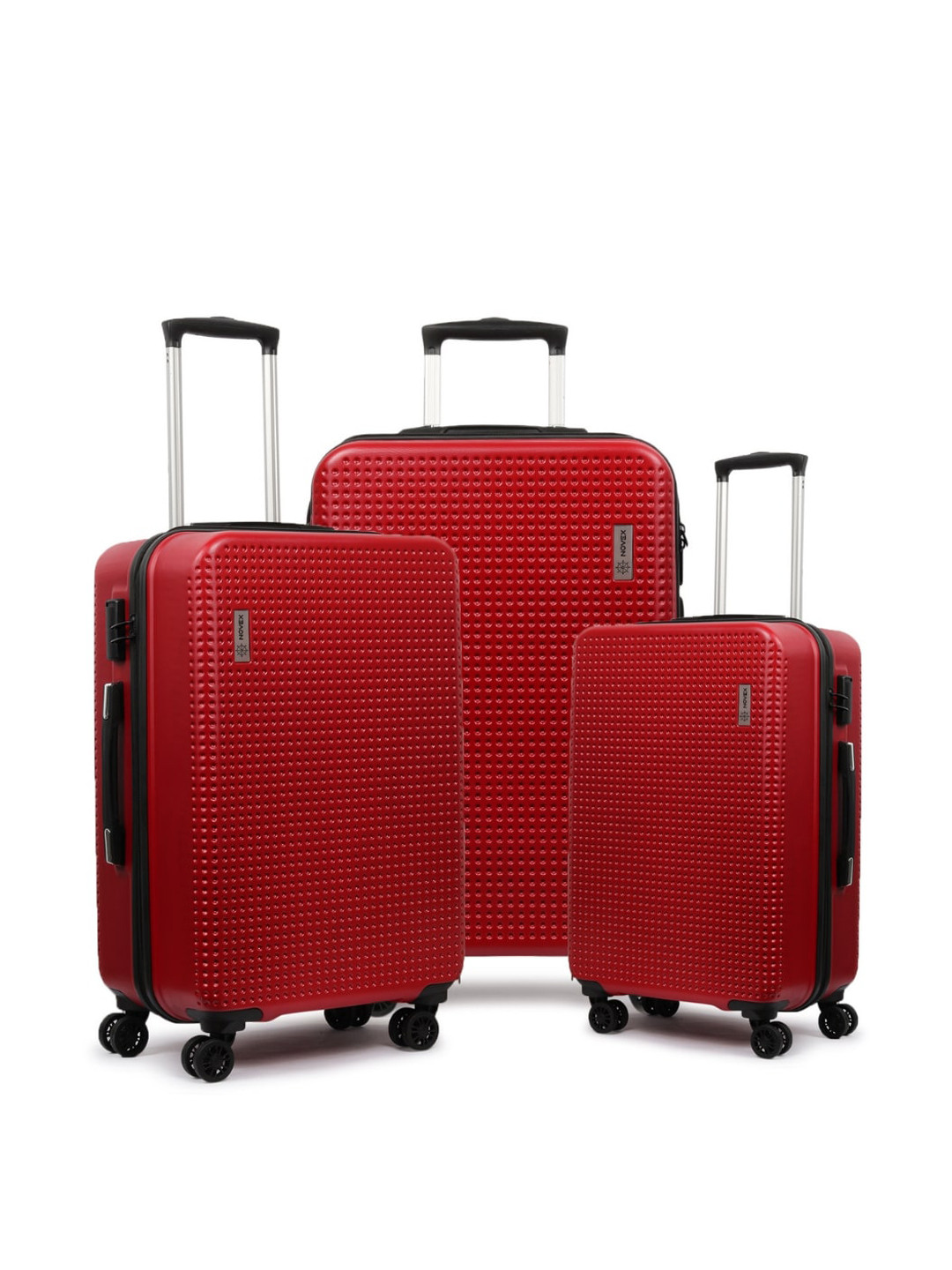 

NOVEX Red Pack of 3 Hard-Sided Trolley Bags