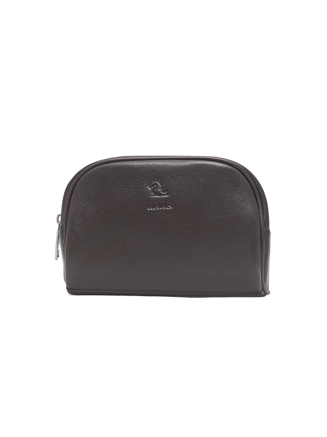 

Kara Women Brown Leather Toiletry Kit, Black