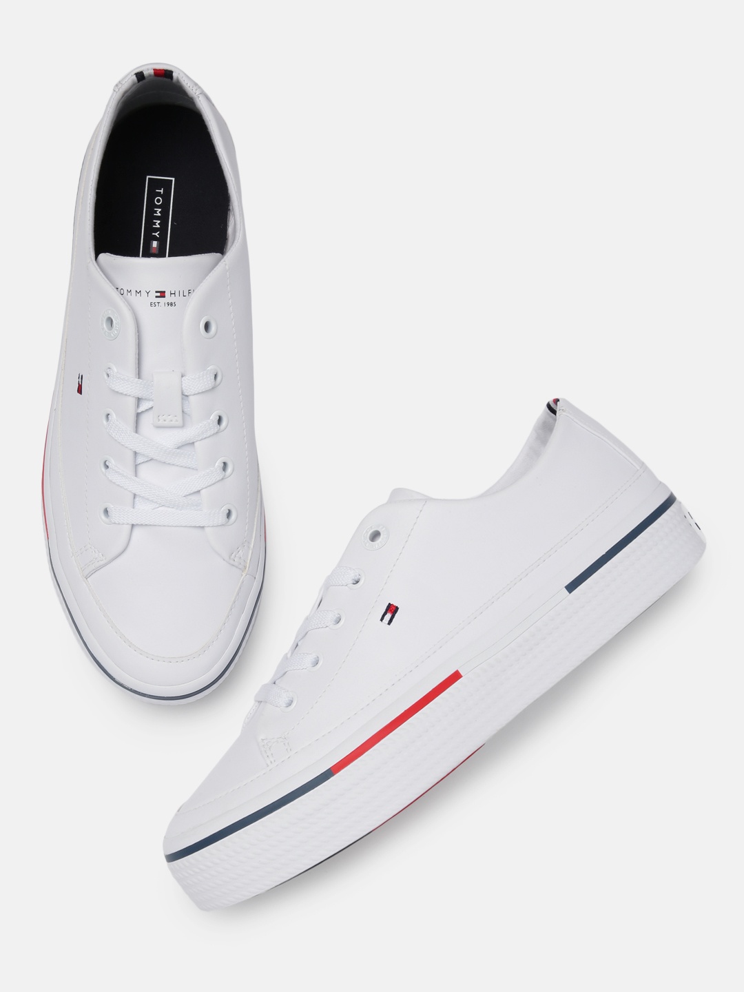 

Tommy Hilfiger Women White High Hopes Sneakers