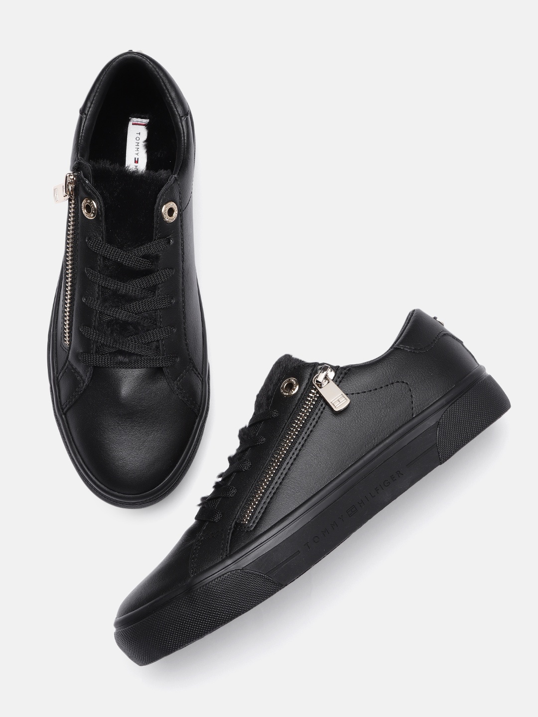 Tommy Hilfiger Women Black Solid WARMLINED Sneakers