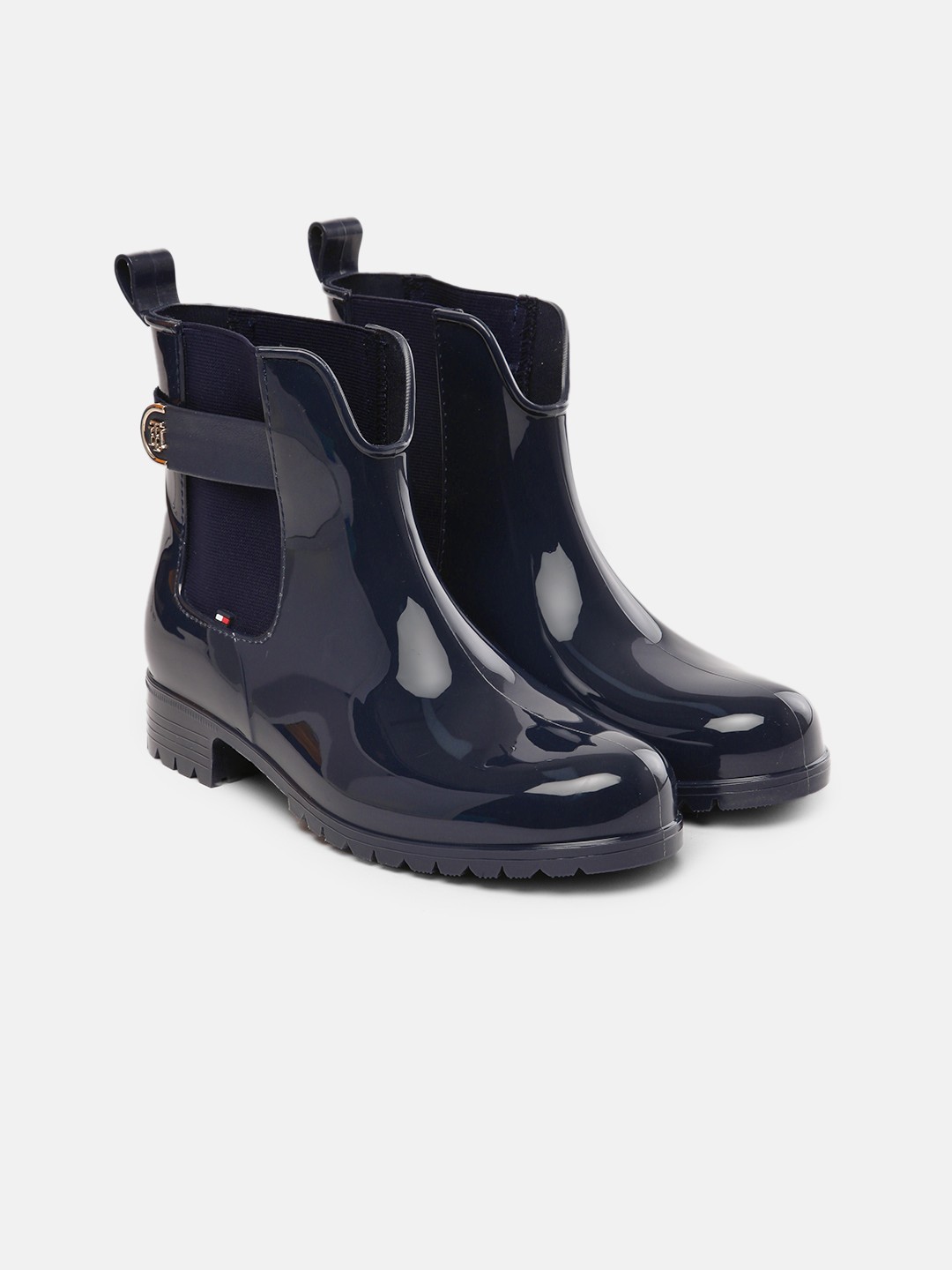 

Tommy Hilfiger Women Navy Blue High-Top Rain Boots