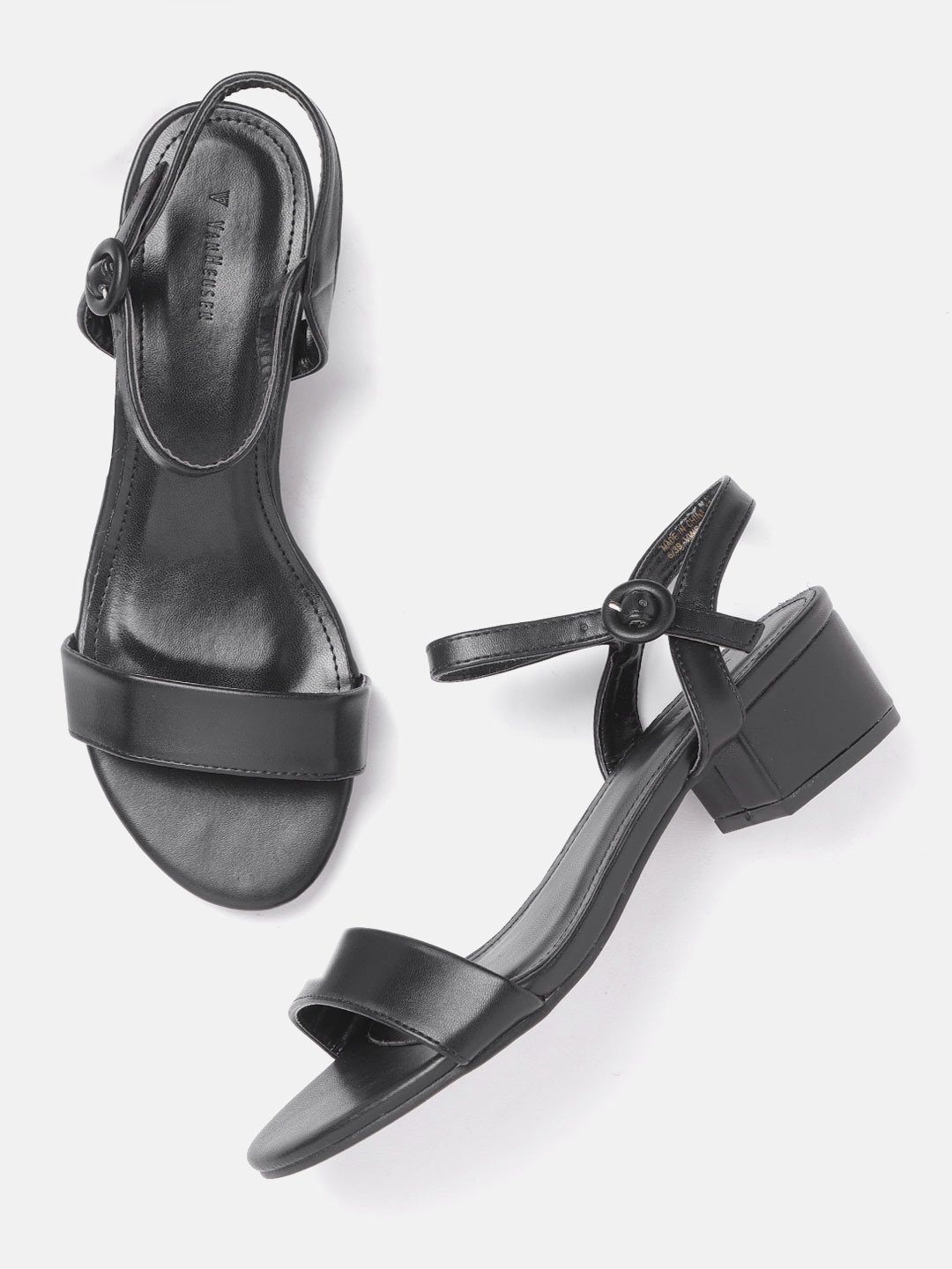 

Van Heusen Woman Black Solid Block Heels
