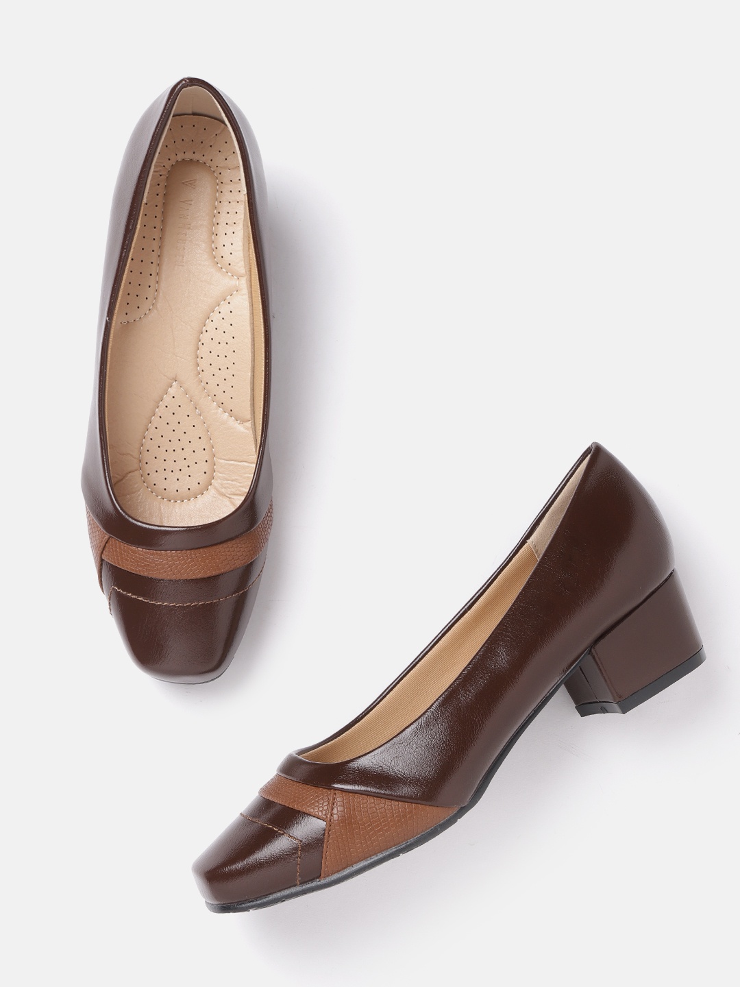 

Van Heusen Woman Coffee Brown Solid Pumps