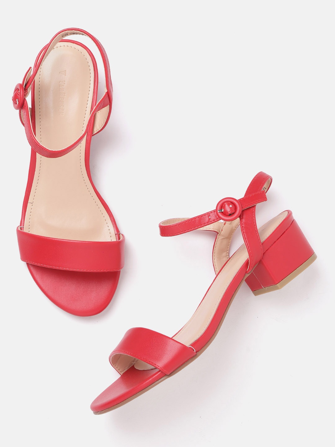 

Van Heusen Woman Red Block Heels