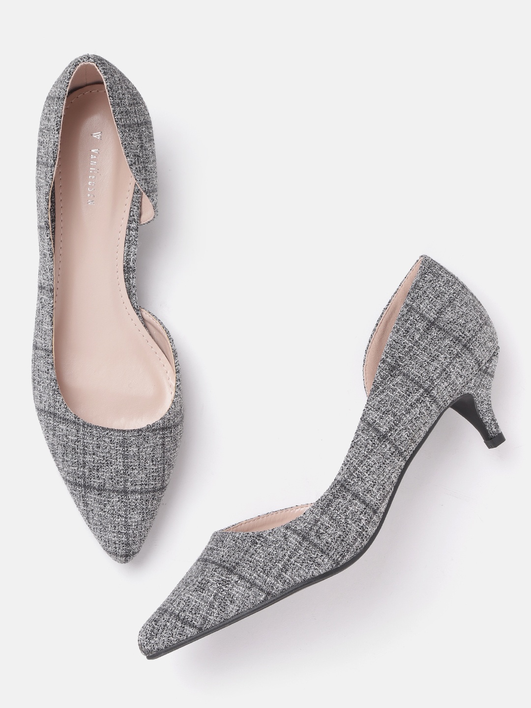 

Van Heusen Woman Grey Self-Checked Pumps