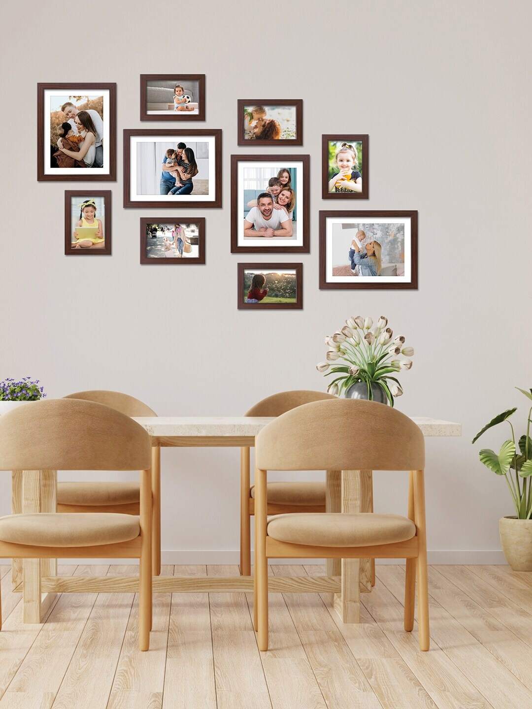 

RANDOM Set Of 10 Burgundy Individual Photo Frames