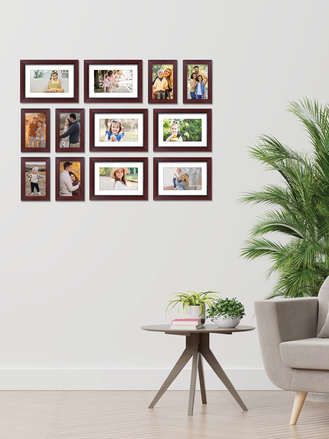 

RANDOM Set Of 12 Burgundy Solid Individual Photo Frames