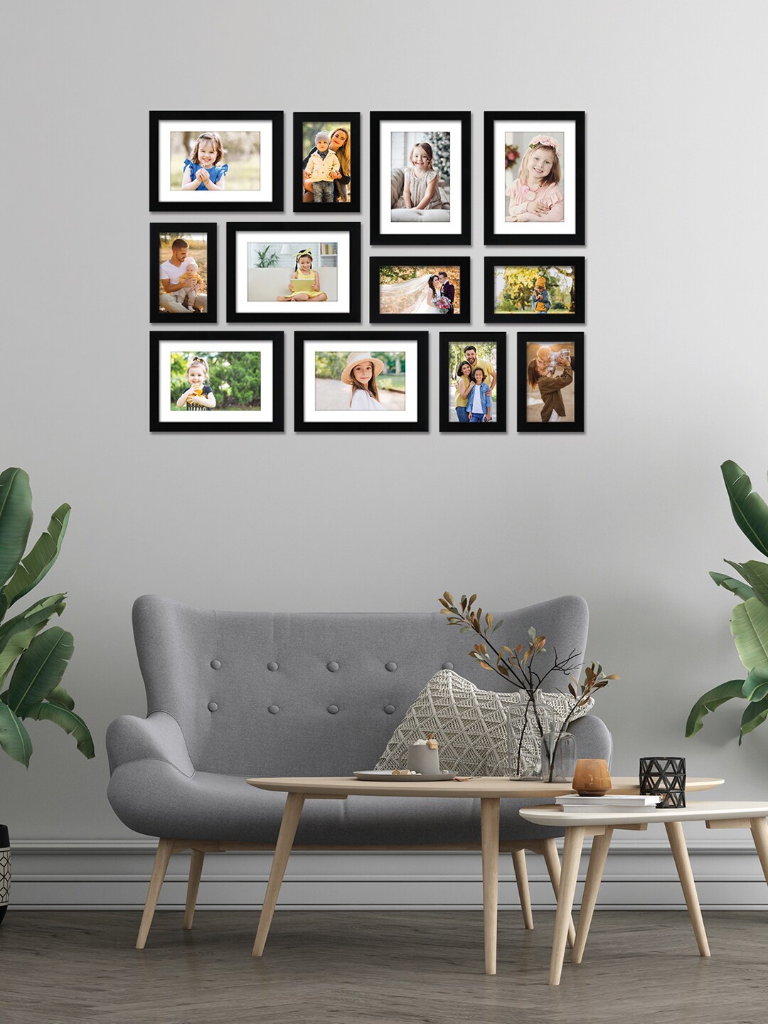 

RANDOM Set Of 12 Black Individual Photo Frames