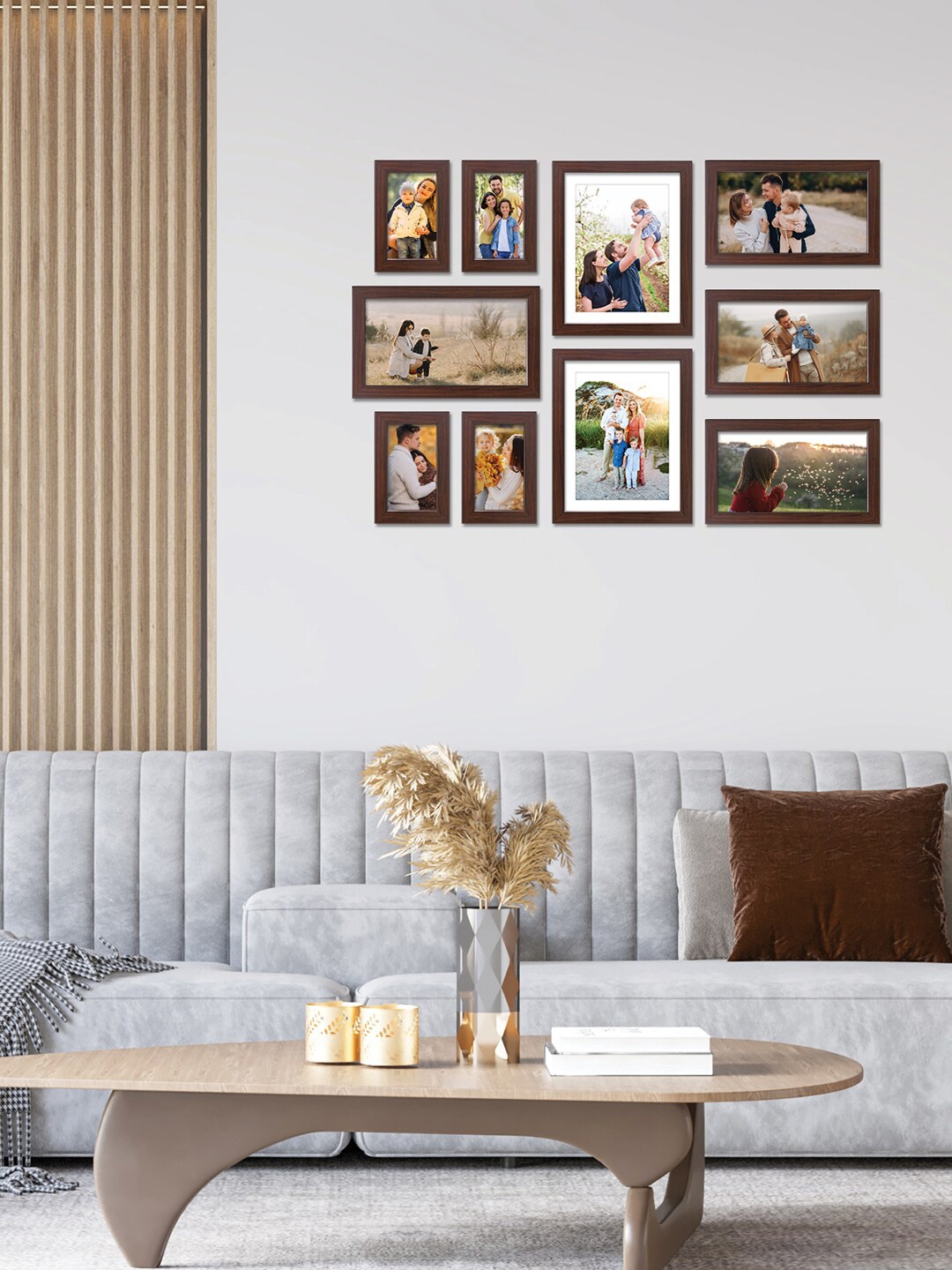

RANDOM Set Of 10 Burgundy Solid Individual Wall Frames