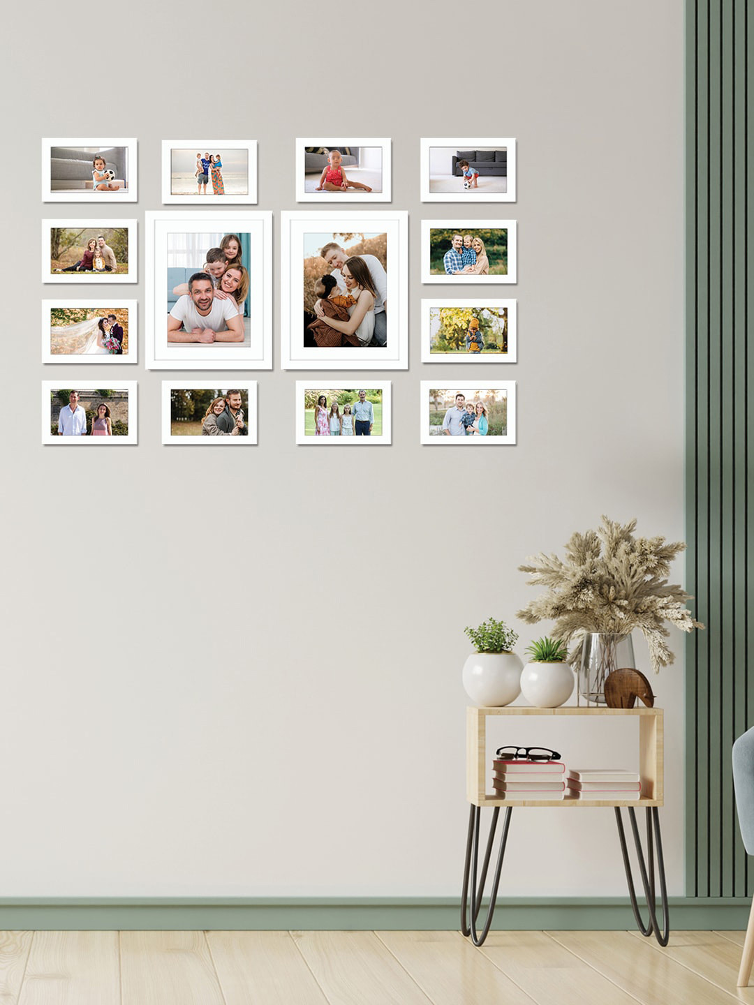 

RANDOM Set Of 14 White Solid Individual Photo Frames