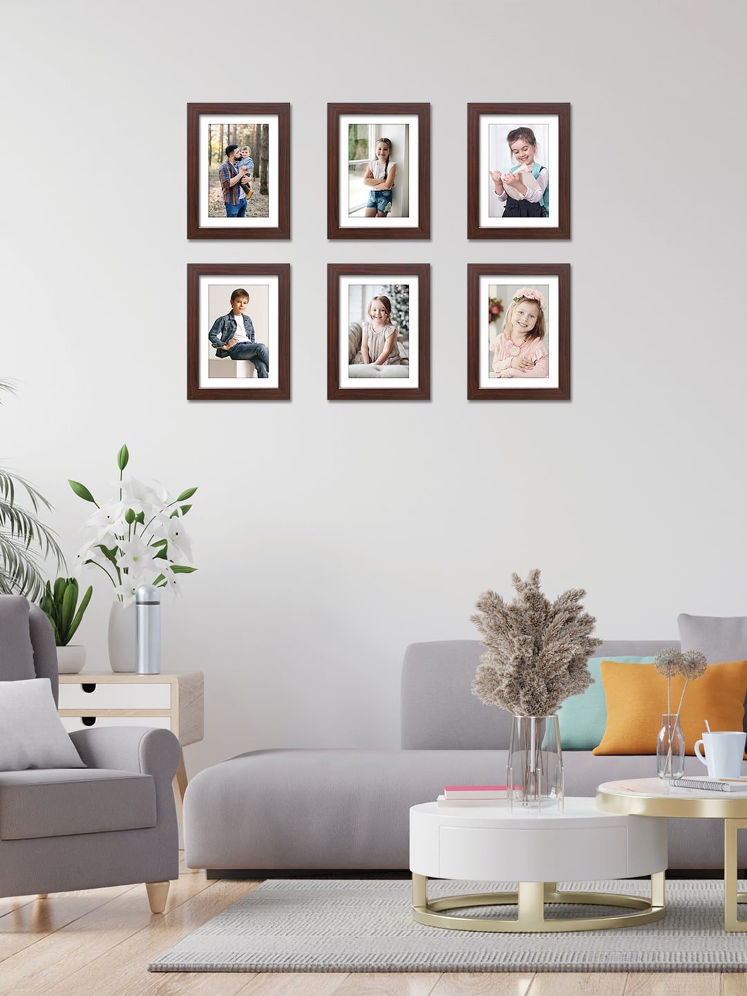 

RANDOM Set Of 6 Burgundy Solid Individual Photo Frames