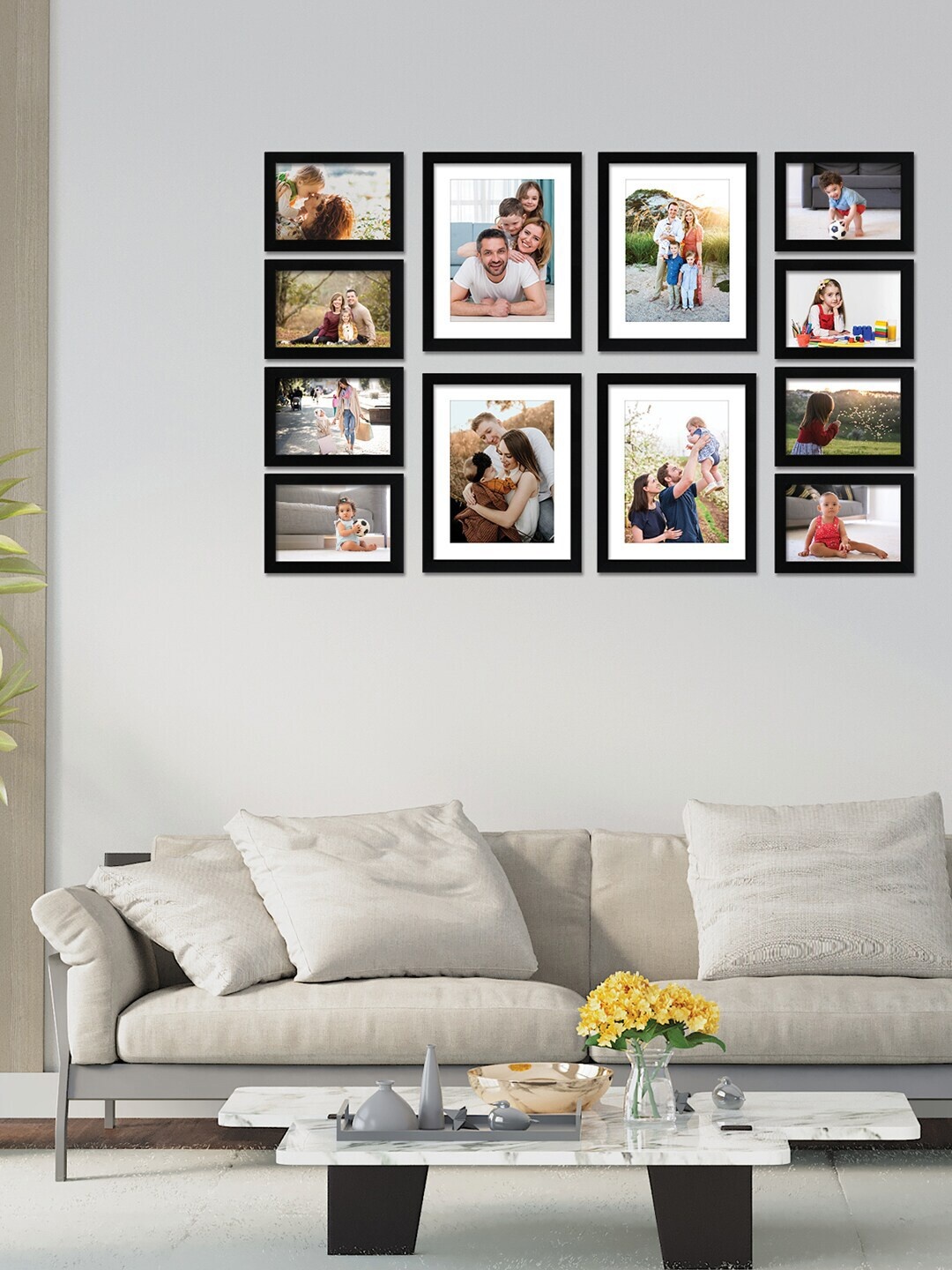 

RANDOM Set Of 12 Black Individual Photo Frames