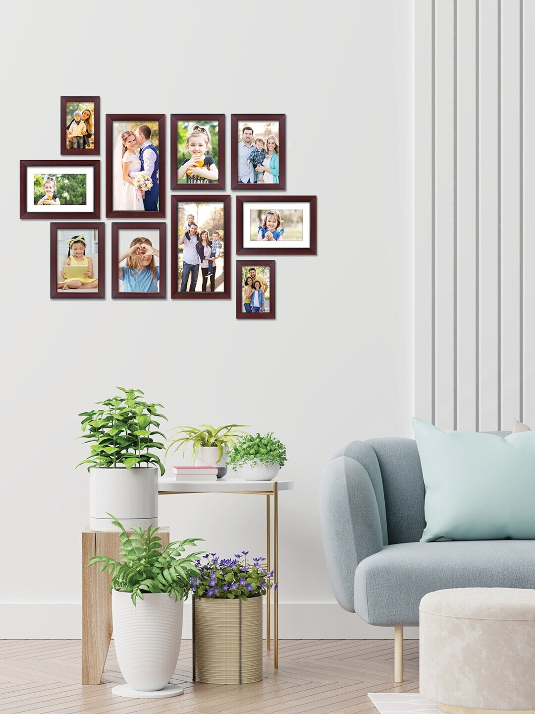

RANDOM Set Of 10 Burgundy Solid of Individual photo Frames