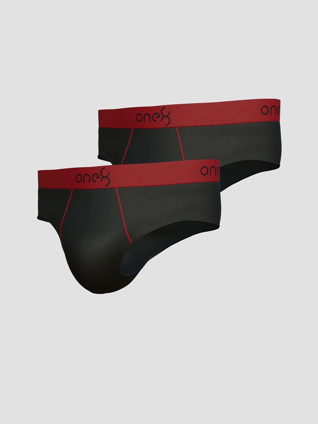 

one8 by Virat Kohli Men Pack Of 2 Assorted Super-Soft Basic Briefs SC102BL2P