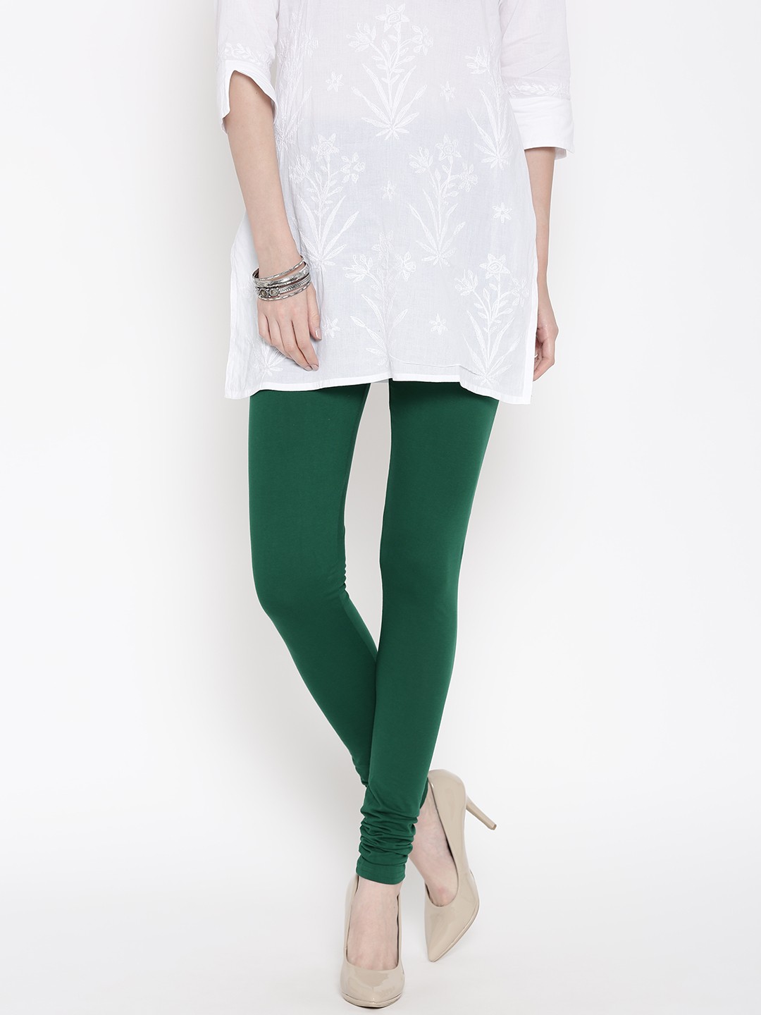 

BIBA Green Churidar Leggings