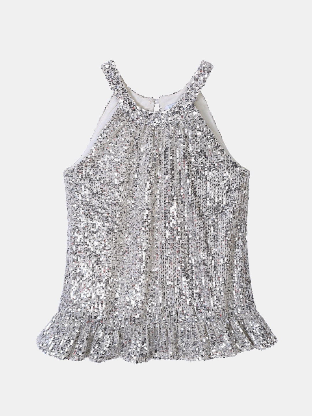 

Jade Garden Silver Floral Net Regular Sustainable Top