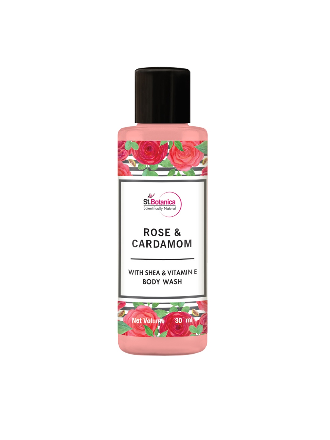 

St.Botanica Rose & Cardamom with Shea & Vitamin E Shower Gel, 30 ml, Pink