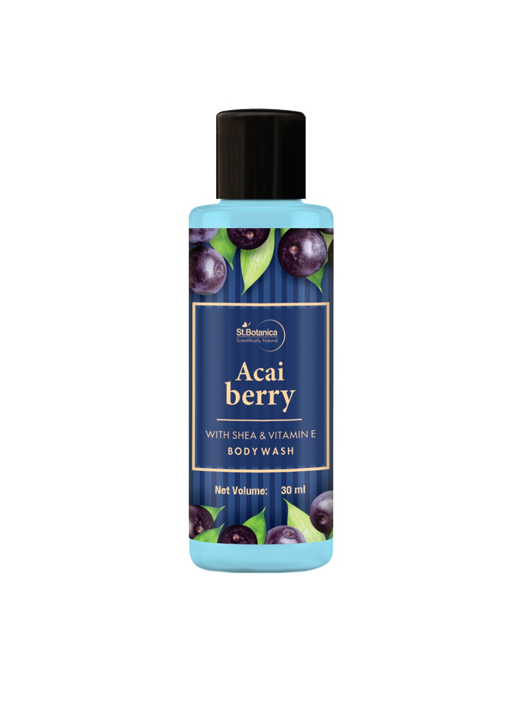 

StBotanica Acai Berry Body Wash With Shea & Vitamin E - 30 ml, Blue