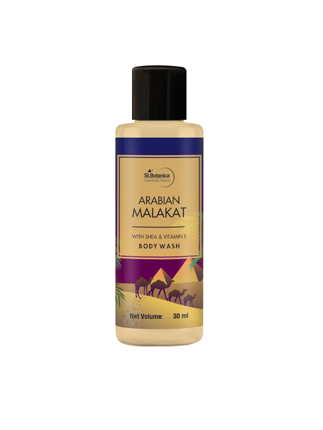 

St.Botanica Arabian Malakat Body Wash Shower Gel With Shea & Vitamin E 30 ml, Brown