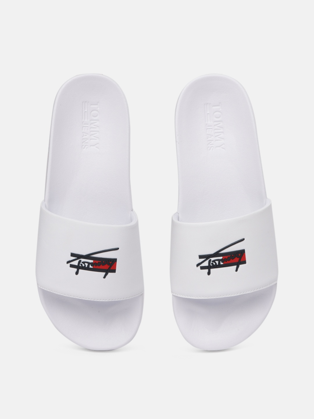 

Tommy Hilfiger Men White Brand Logo Printed Sliders