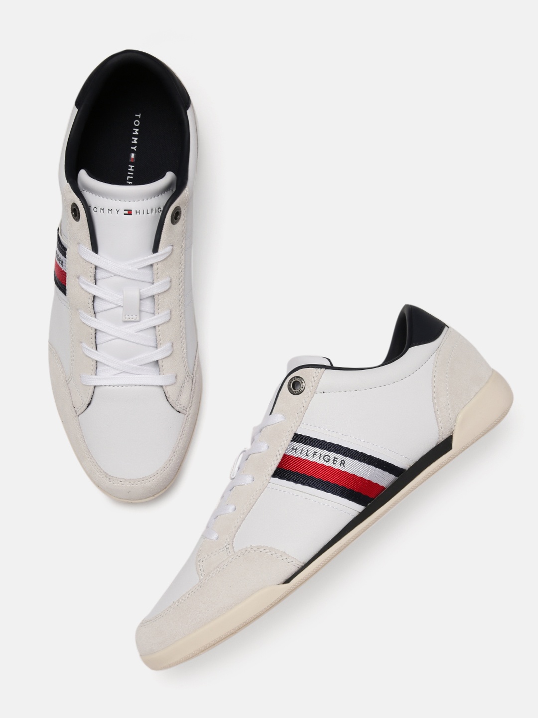 

Tommy Hilfiger Men White CORPORATE Leather Sneakers