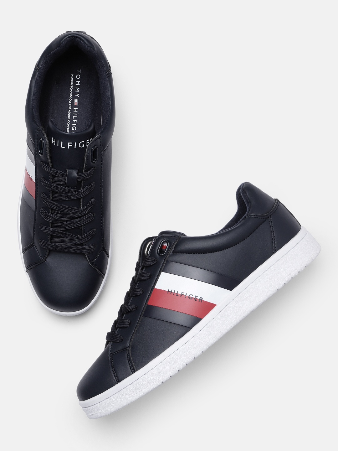 

Tommy Hilfiger Men Navy Blue Solid Sneakers