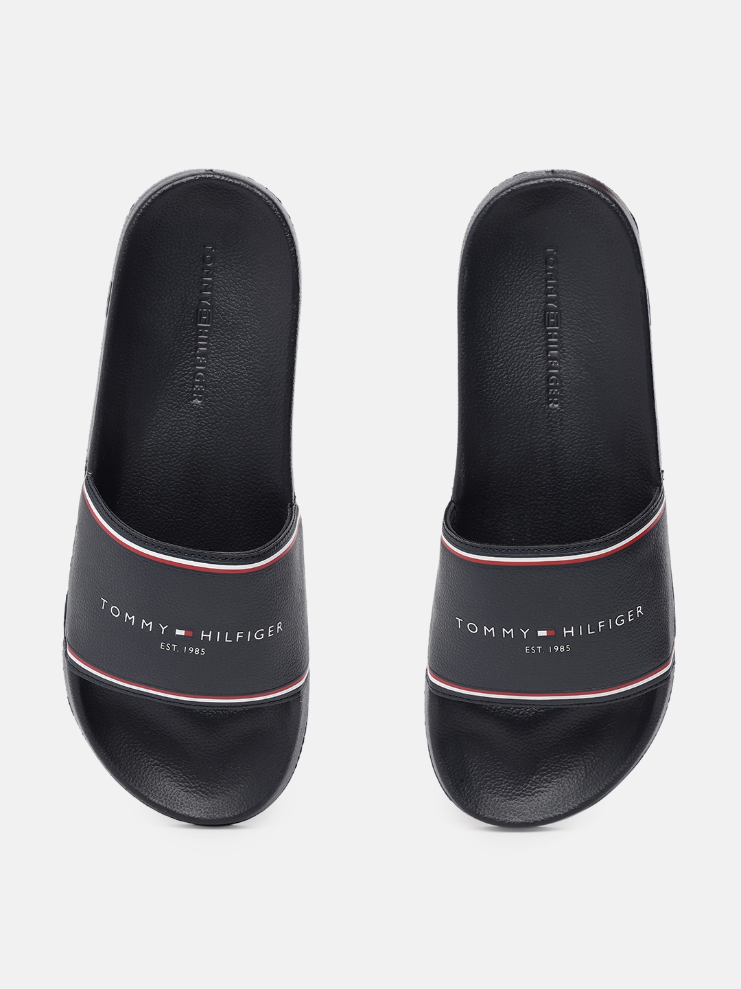 

Tommy Hilfiger Men Blue RWB RAISED Brand Logo Print Sliders