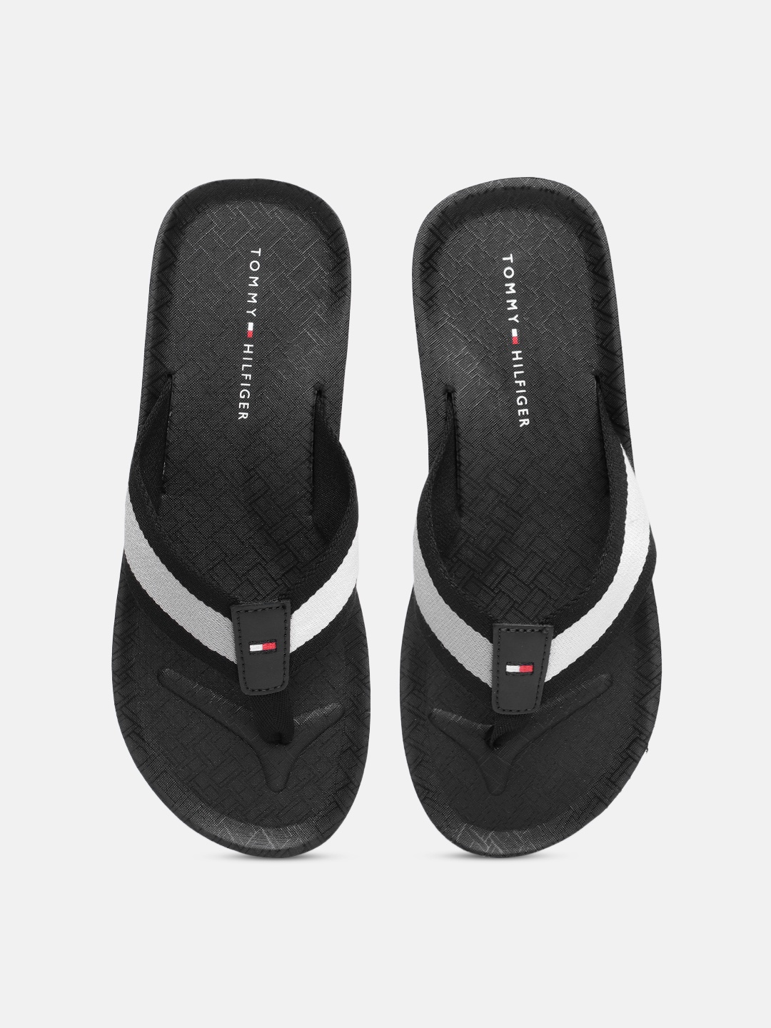 

Tommy Hilfiger Men Grey & White BEACH Solid Thong Flip-Flops