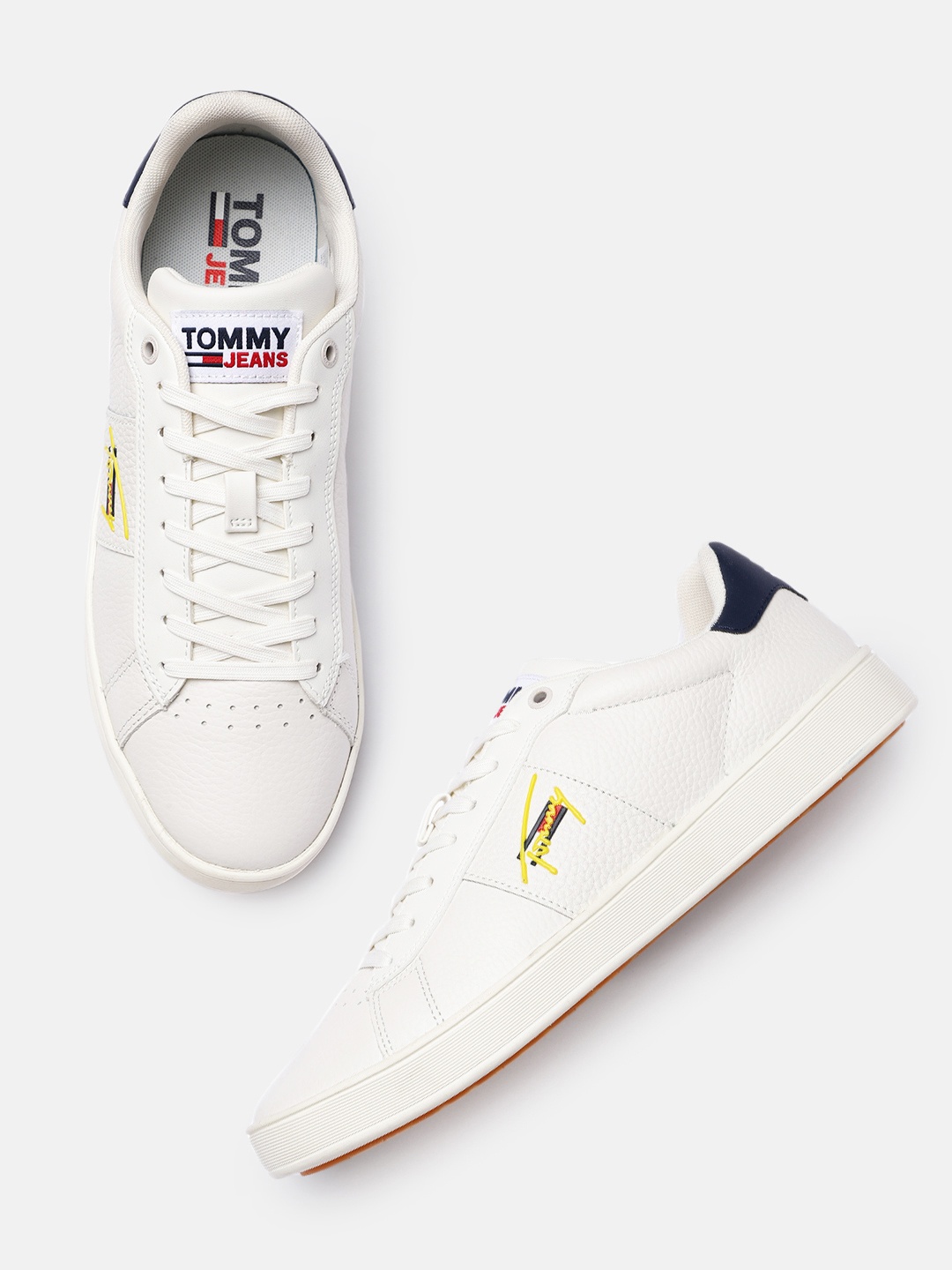 

Tommy Hilfiger Men White CUPSOLE Leather Sneakers