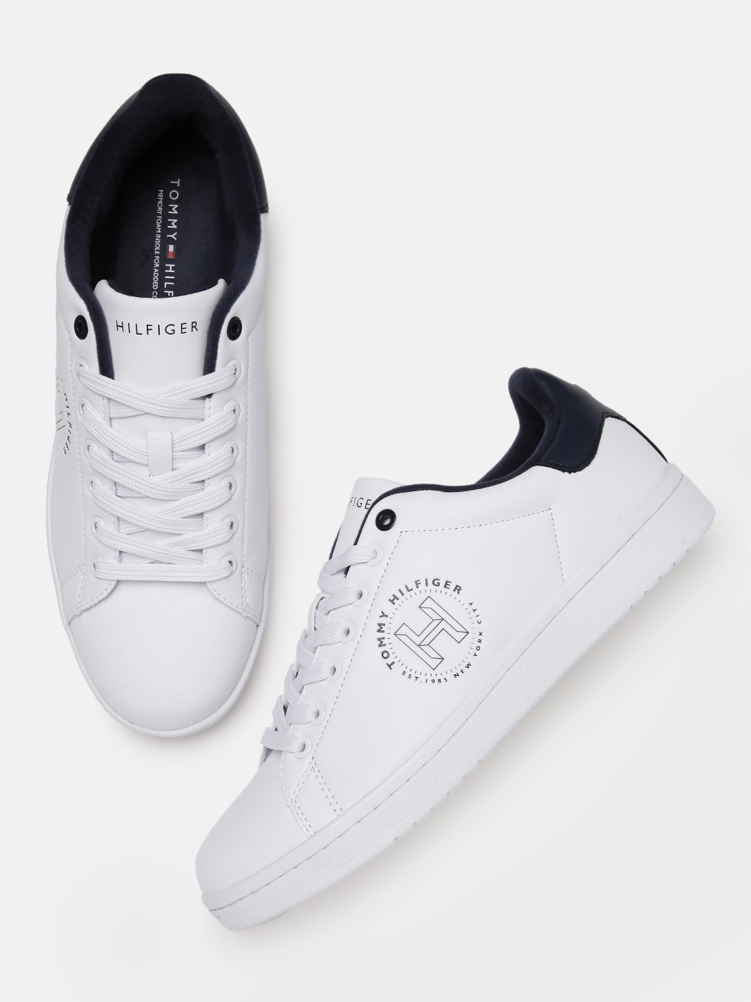 

Tommy Hilfiger Men White Solid Sneakers