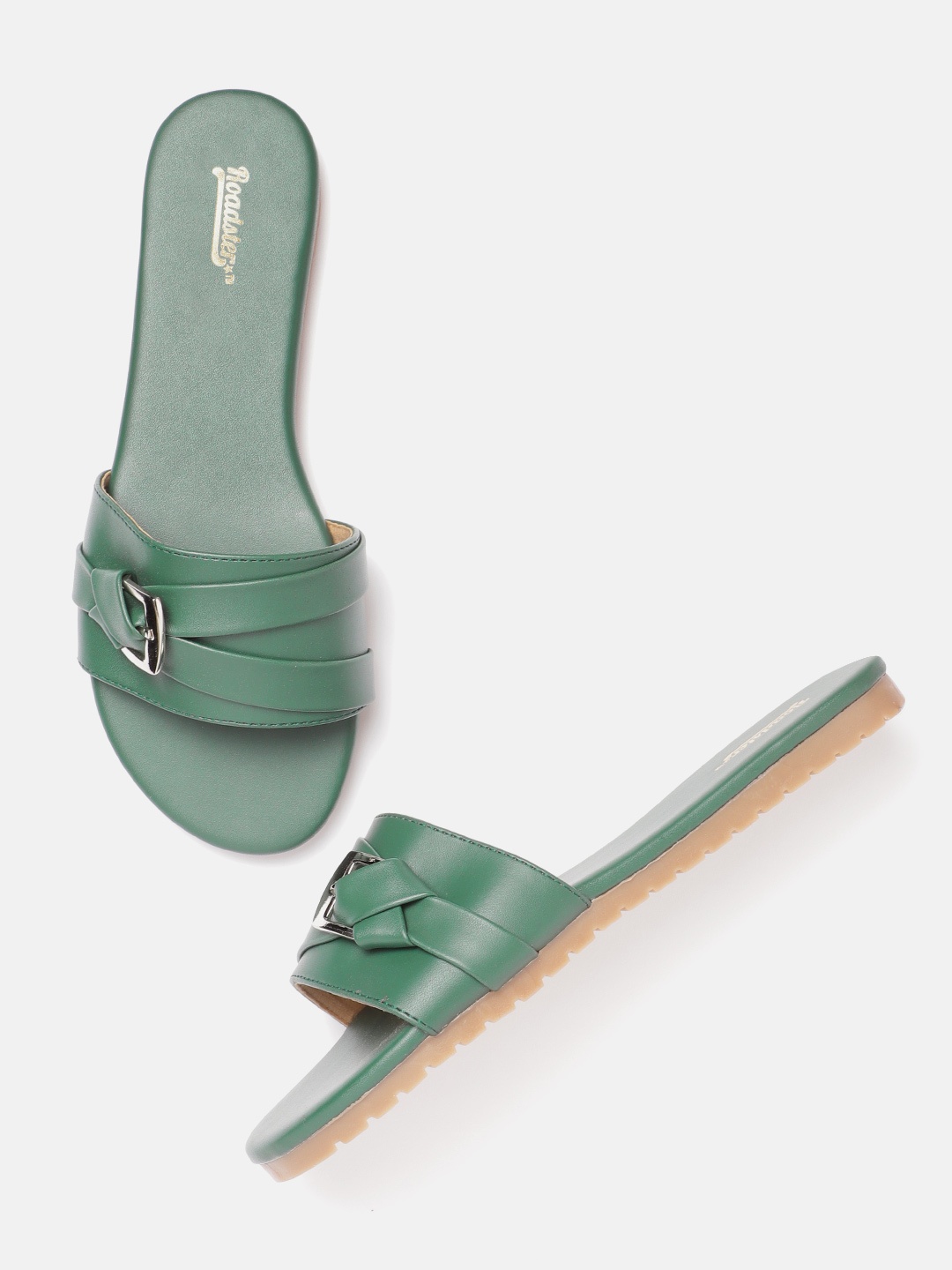 

Roadster Women Green Open Toe Flats
