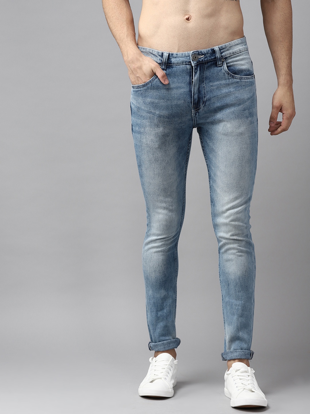 

Roadster Men Blue Super Skinny Fit Light Fade Stretchable Jeans