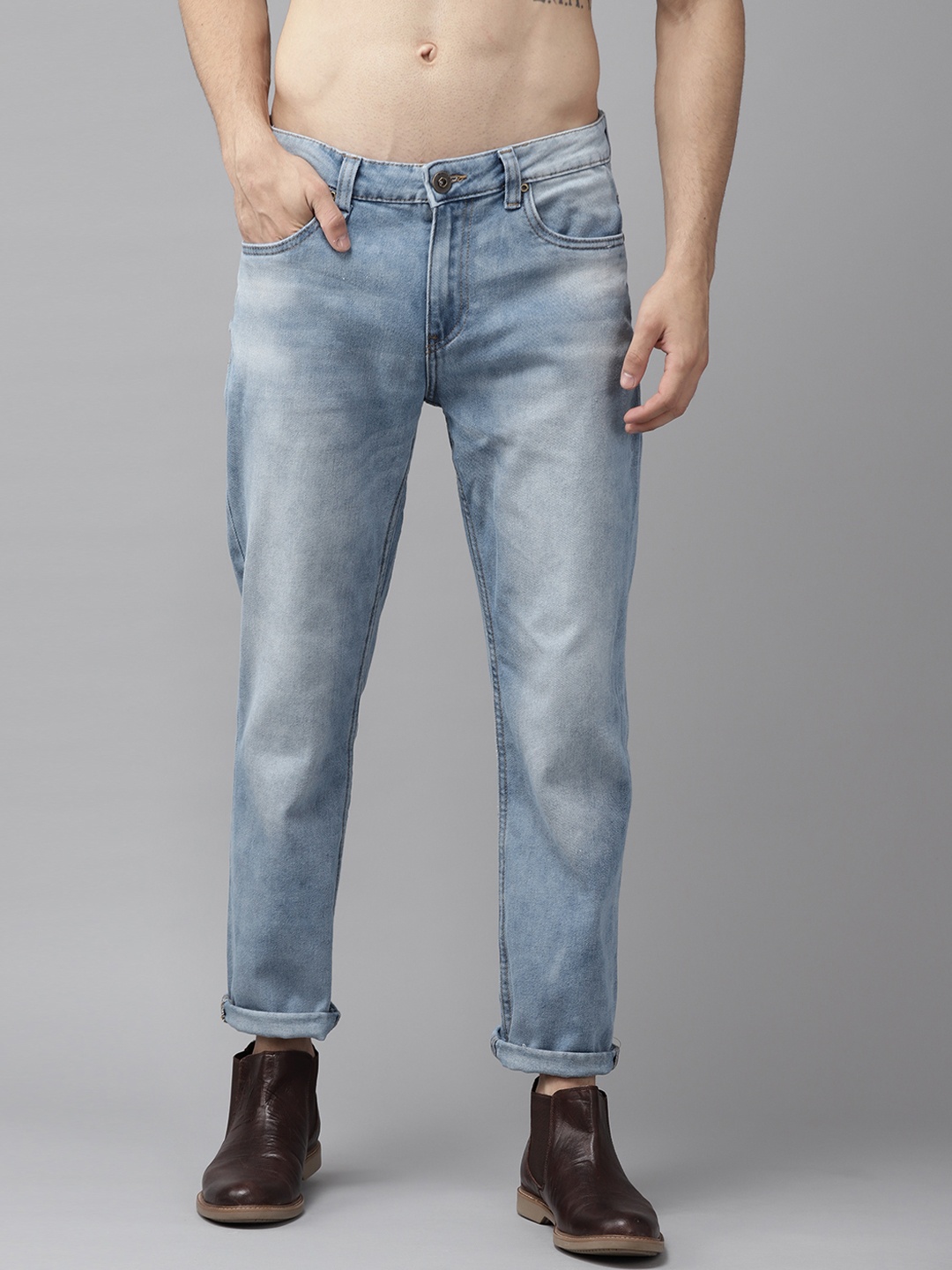 

Roadster Men Blue Slim Tapered Fit Light Fade Stretchable Jeans