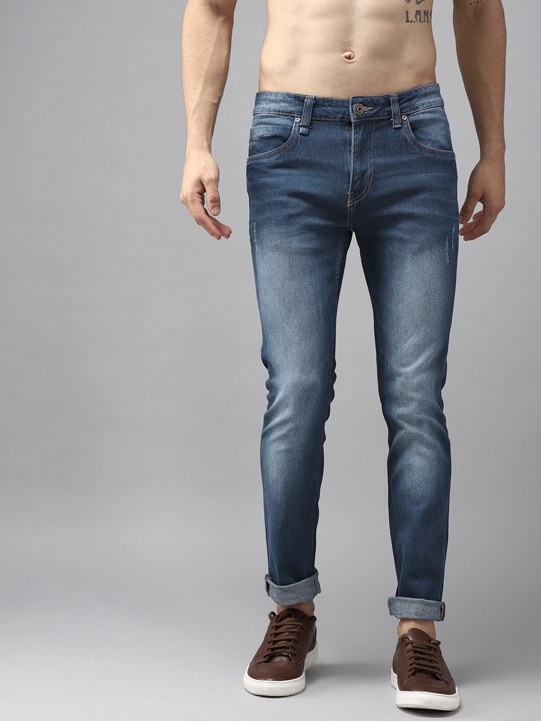 

Roadster Men Blue Skinny Fit Light Fade Stretchable Jeans