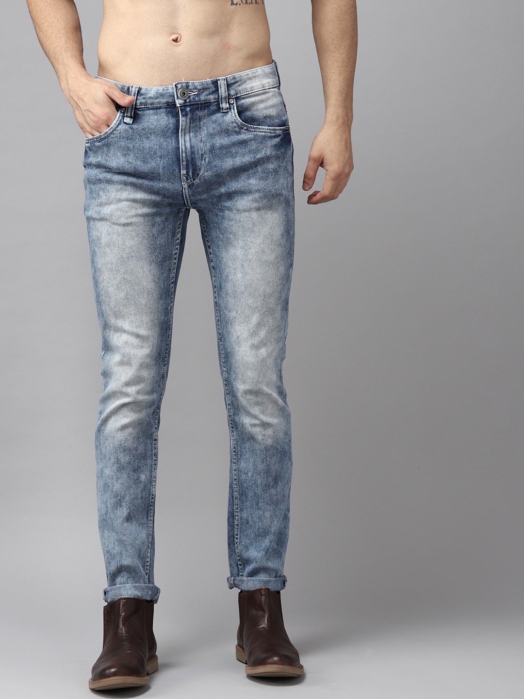 

Roadster Men Blue Skinny Fit Light Fade Stretchable Jeans