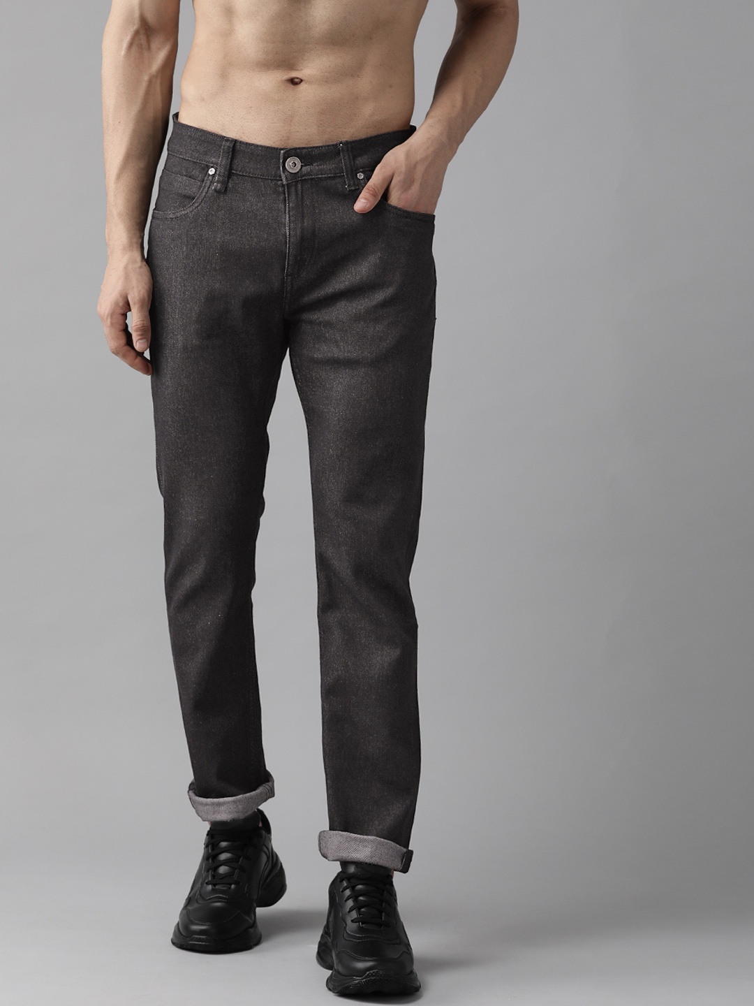 

Roadster Men Charcoal Grey Skinny Fit Stretchable Jeans