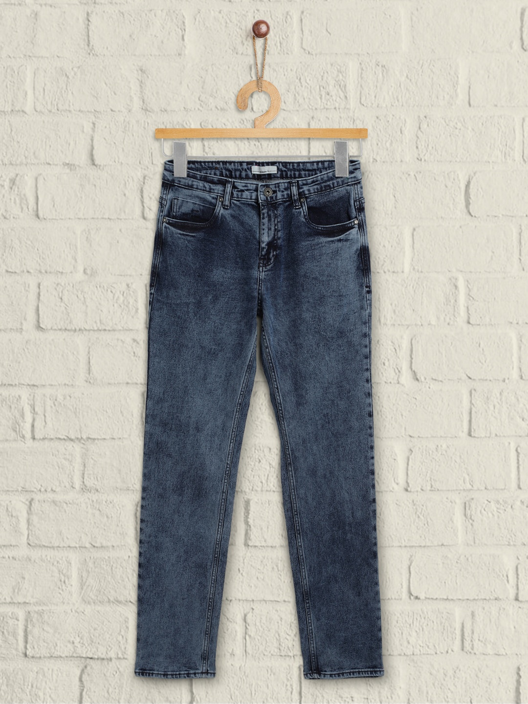 

UTH by Roadster Boys Navy Blue Light Fade Slim Fit Stretchable Jeans